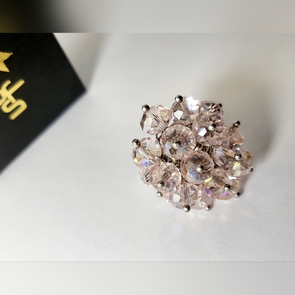 Pale Pink Crystal Ring